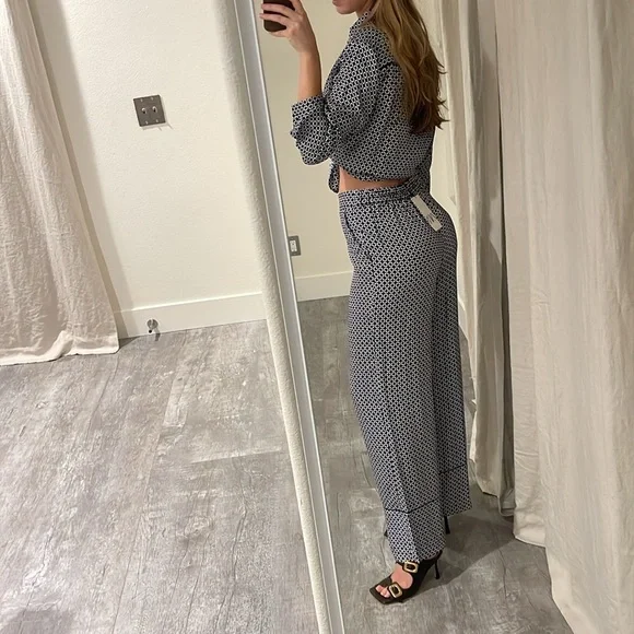 Zara Satin Pant and Shirt Pajama Set